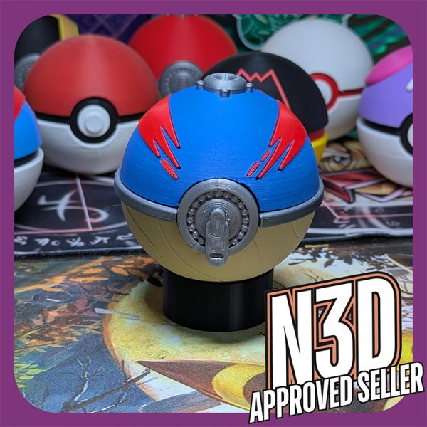 Hisuian Pokeball Collection – 3D Printed Replica Display – Choose Hisuian Pokeball, Great Ball, Ultra Ball – Pokemon Inspired Decor - Image 3