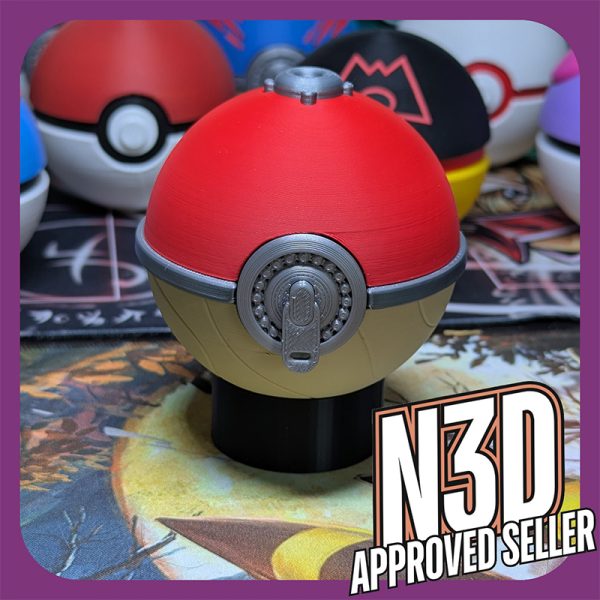 Hisuian Pokeball Collection – 3D Printed Replica Display – Choose Hisuian Pokeball, Great Ball, Ultra Ball – Pokemon Inspired Decor