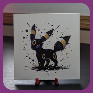 Umbreon Splatter Art – 3D Printed Pokemon Wall Display